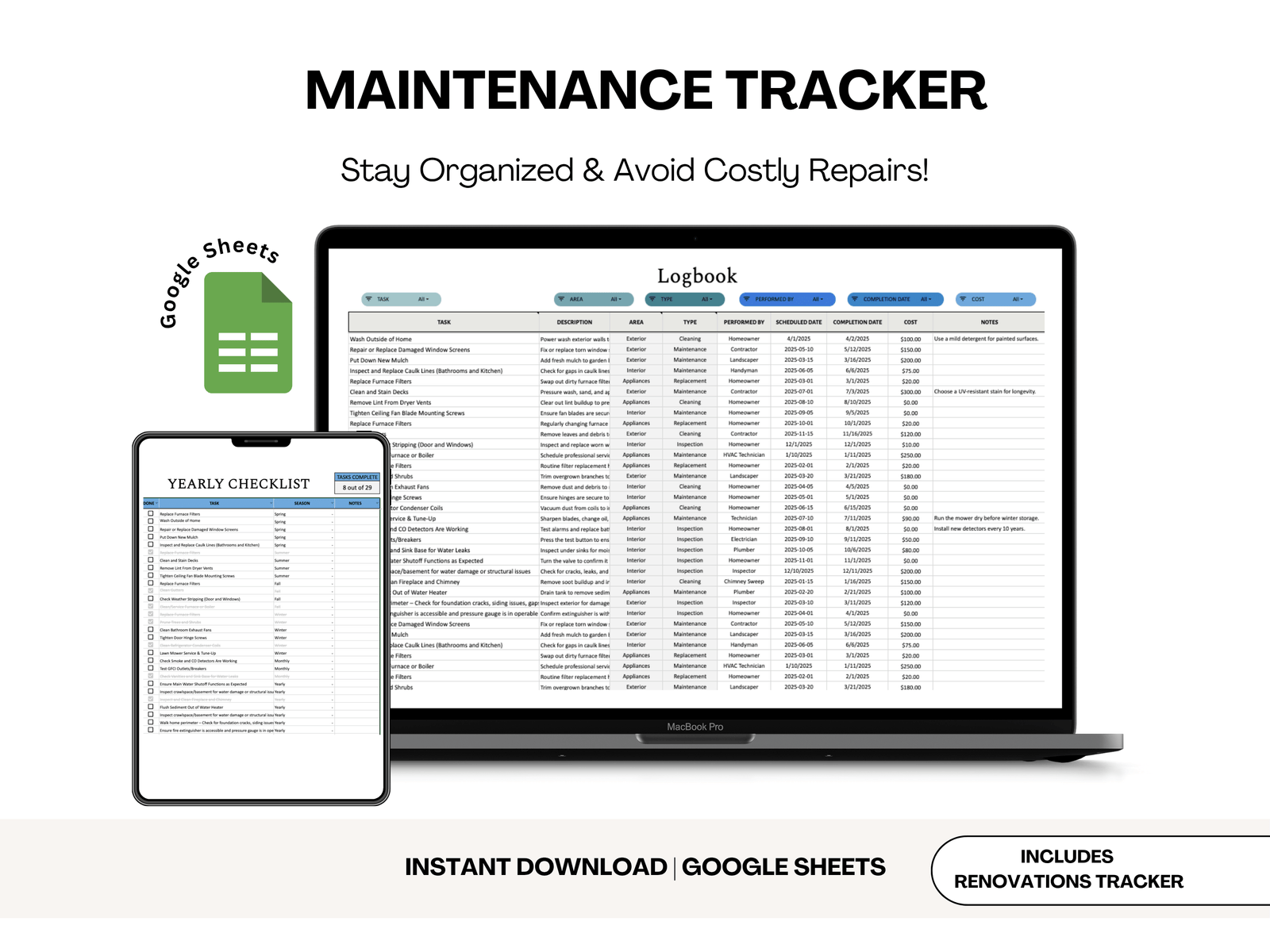 Home Maintenance Logbook – Stay Organised Effortlessly